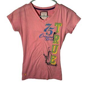True Rock 75 Women's Short Sleeve Tee Shirt New‎ York Pink Size Small